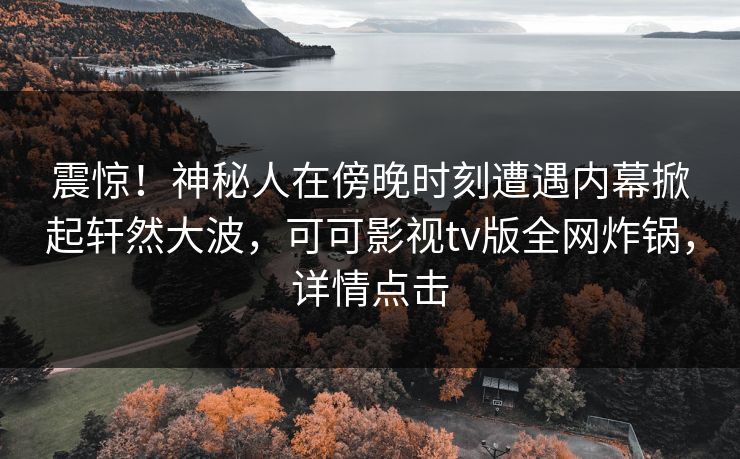 震惊！神秘人在傍晚时刻遭遇内幕掀起轩然大波，可可影视tv版全网炸锅，详情点击