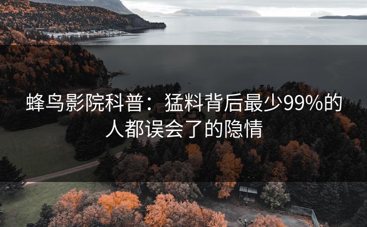 蜂鸟影院科普：猛料背后最少99%的人都误会了的隐情